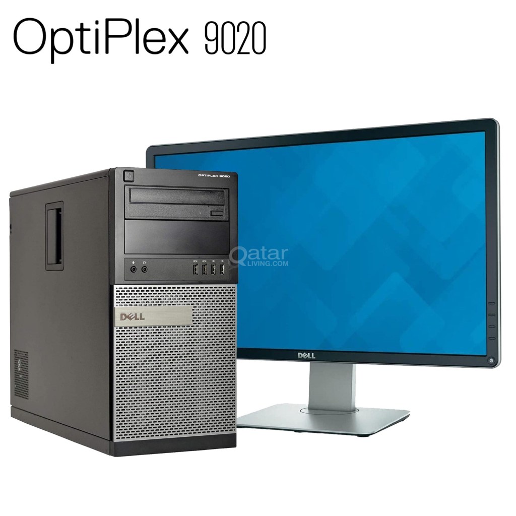 desktop computer qatar living - DELL OPT -i-GB RAM-GB SSD-GB-HDD "inch Monitor