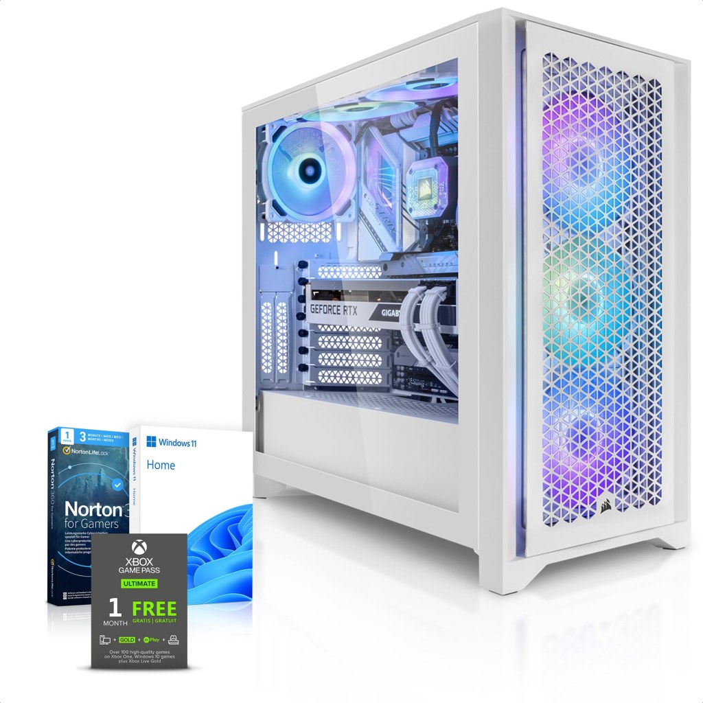 desktop computer 09 - Megaport iCUE Pro Gaming PC Intel Core i-1300KF x .GHz Turbo •  Nvidia GeForce RTX400 • GB DDR • TB M