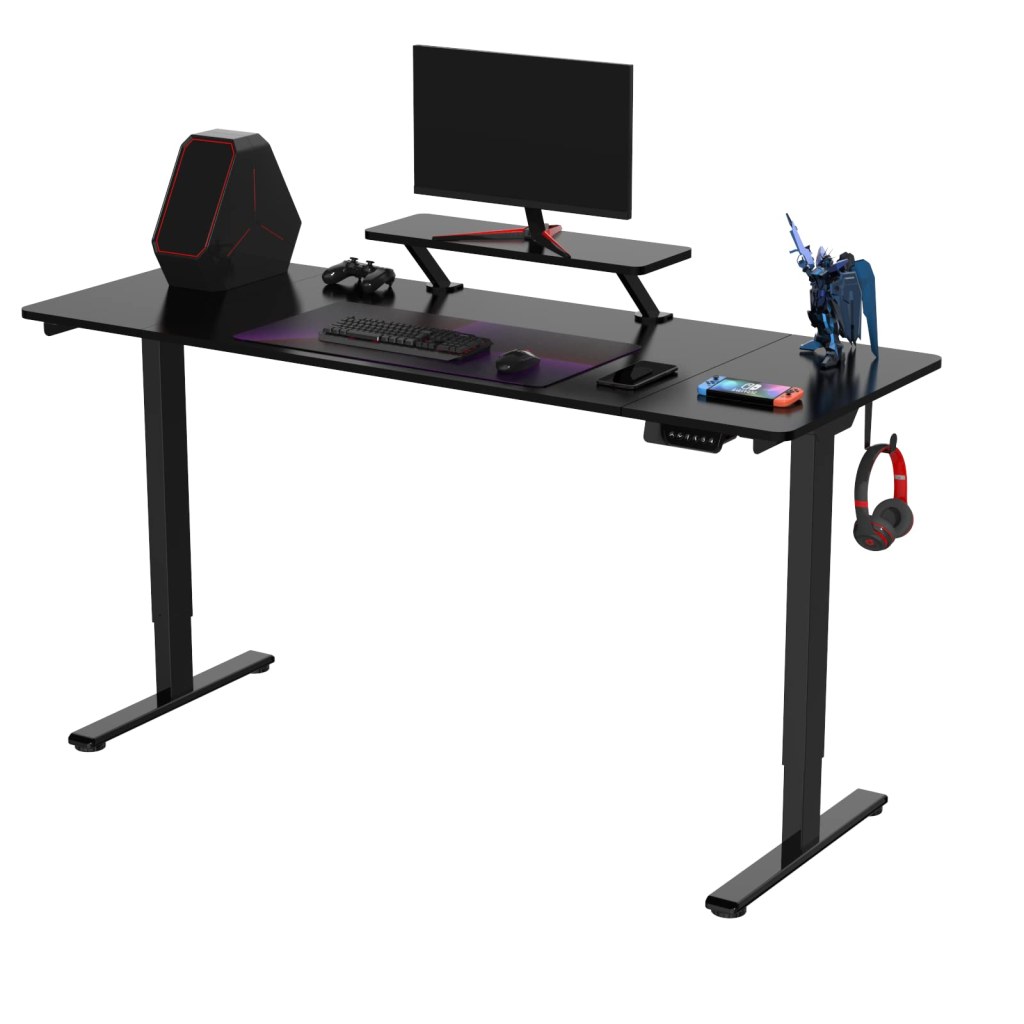 desktop computer q2 - SANODESK Q Höhenverstellbarer Schreibtisch (x cm) - mit  starken  Motoren, mit Tablettisch und Kabelmanagement- Schreibtisch Höhenverstellbar