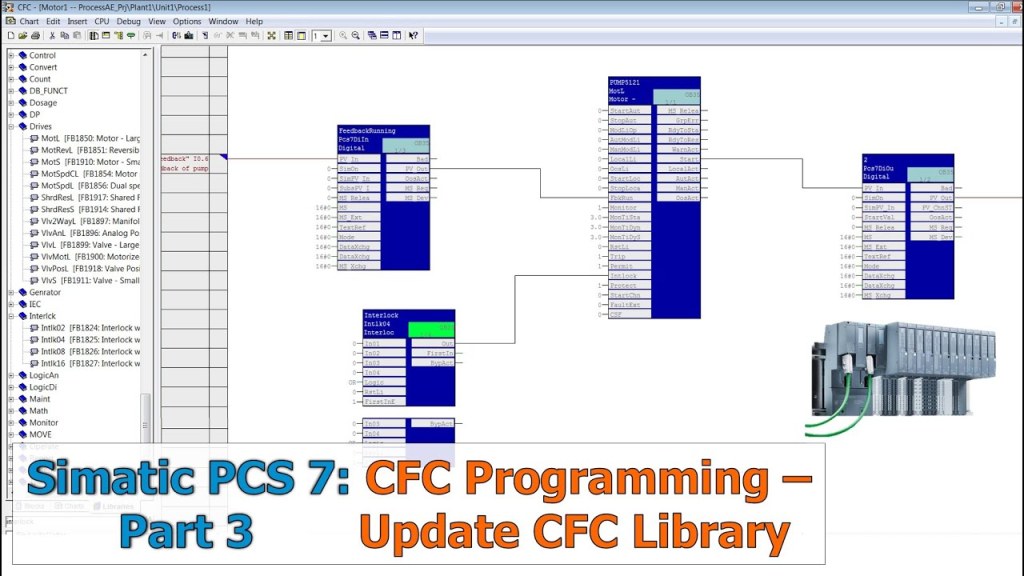 pcs 7 pc configuration - Simatic PCS  Part : CFC Programming - Update CFC Library