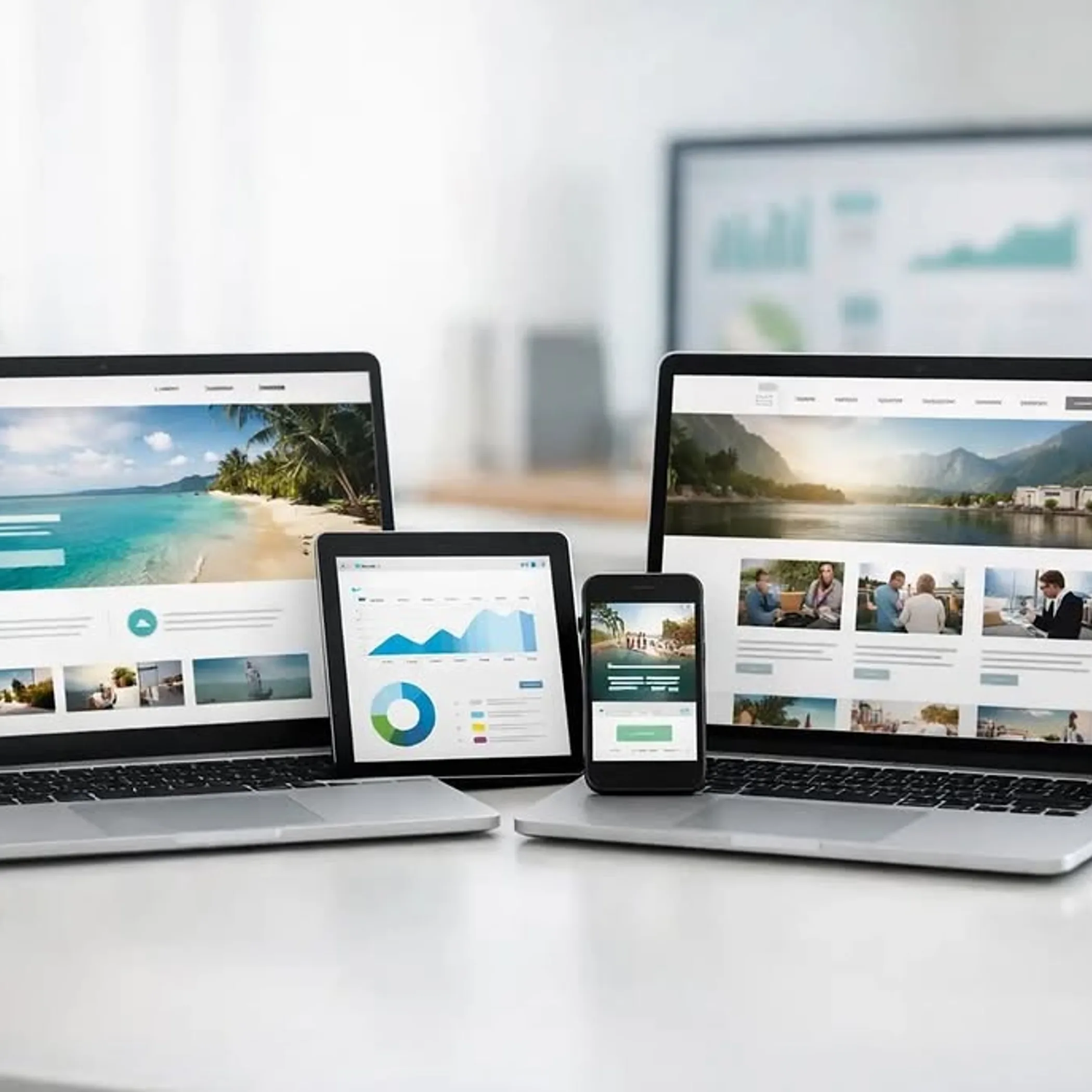 digital marketing and web design concept