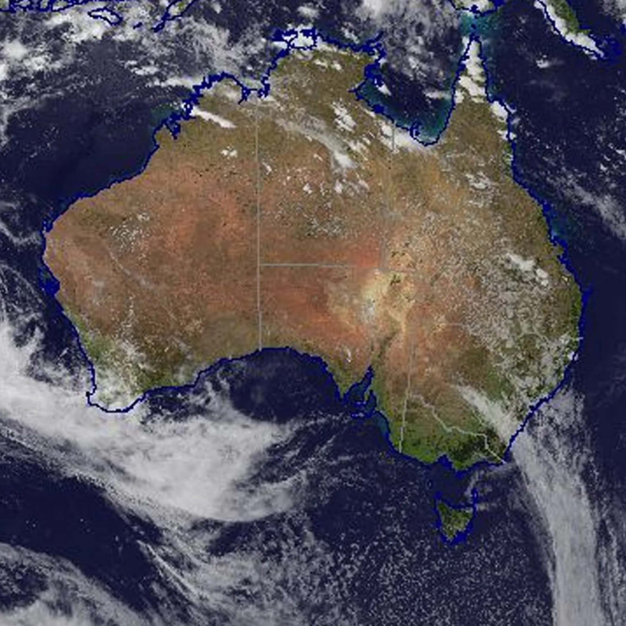 satellite image of australia climate patterns