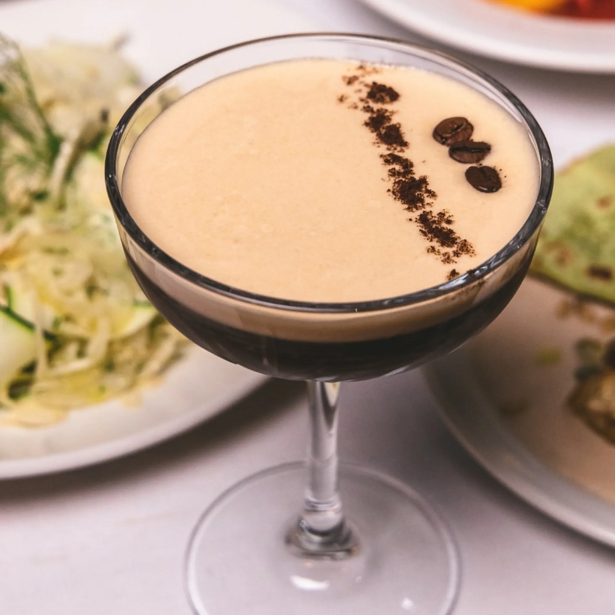 urban laneway dining with food and drinks